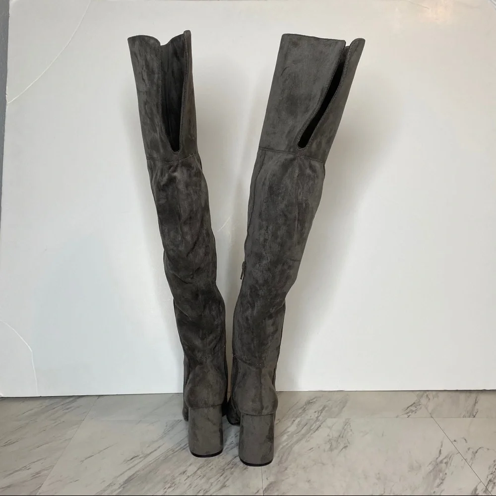 Charles David Various Over The Knee Gray Fabric Boot 6 1/2M